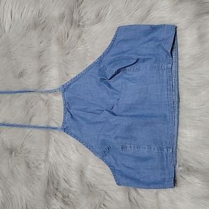 Jean Halter Crop Top, Size Medium